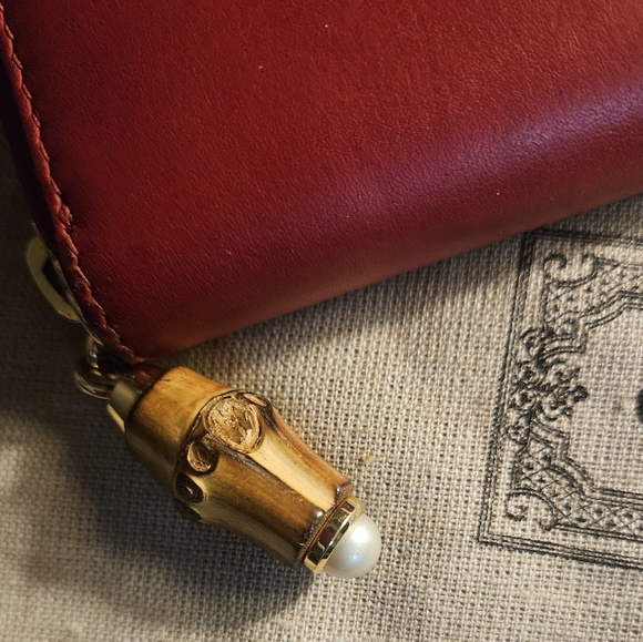 Gucci Bamboo Pearl Zip Around Long Wallet - Picture 3 of 5